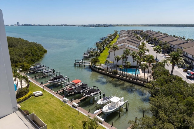 1581 Gulf Blvd Unit 301N, Clearwater Beach, FL 33767 - drone / aerial view featuring a water view
