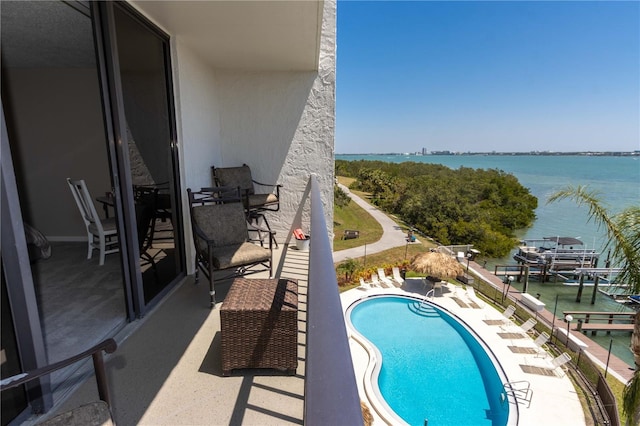 1581 Gulf Blvd Unit 301N, Clearwater Beach, FL 33767 - community pool with a patio area and a water view