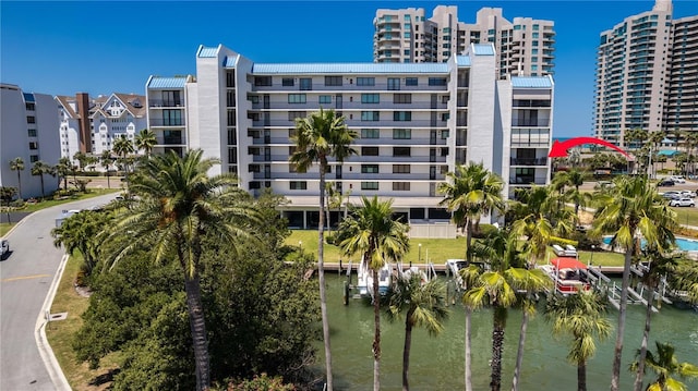 1581 Gulf Blvd Unit 301N, Clearwater Beach, FL 33767 - view of property featuring a water view and a view of city