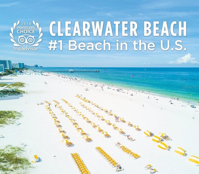 1581 Gulf Blvd Unit 301N, Clearwater Beach, FL 33767 - property view of water with a beach view