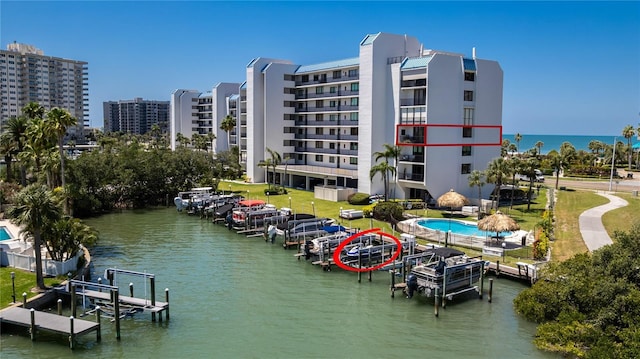 1581 Gulf Blvd Unit 301N, Clearwater Beach, FL 33767 - view of apartment building / complex featuring a water view