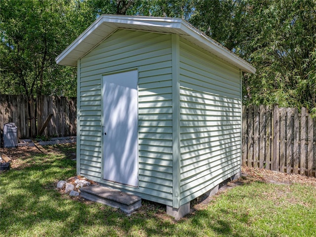 131 Oak Park Ave, Brooksville, FL 34601 - view of shed featuring a fenced backyard