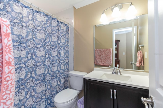 11210 Wheeling Dr, Tampa, FL 33625 - bathroom with toilet, vanity, and a shower with curtain