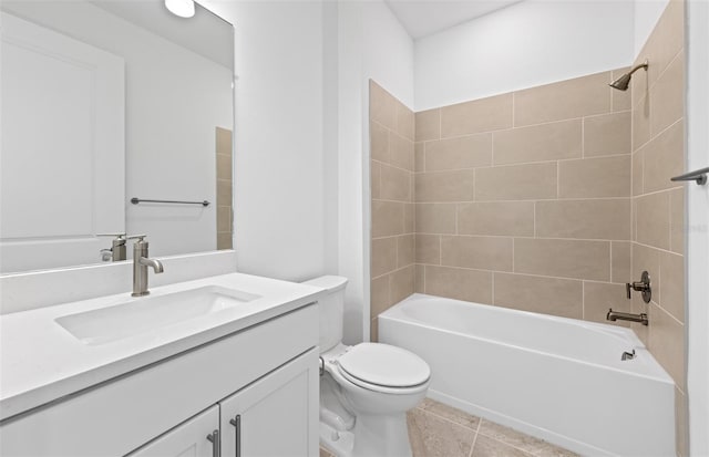 17200 Luminous Ave, Venice, FL 34293 - full bath with vanity, toilet, bathtub / shower combination, and tile patterned flooring