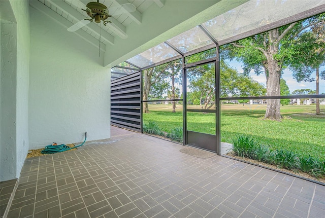 4137 Northmeadow Cir, Tampa, FL 33618 - unfurnished sunroom with ceiling fan