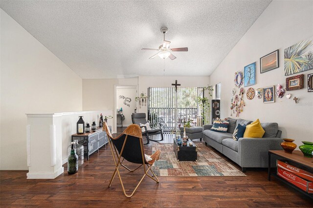 5636 Baywater Dr Unit 5636, Tampa, FL 33615 - living room with wood finished floors, a ceiling fan, and a textured ceiling