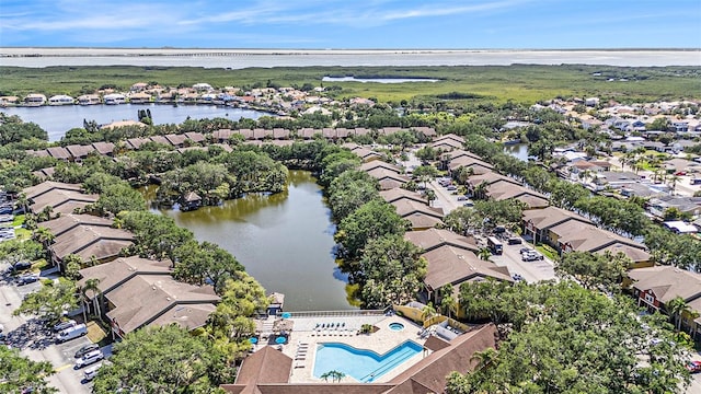 5636 Baywater Dr Unit 5636, Tampa, FL 33615 - drone / aerial view with a residential view and a water view