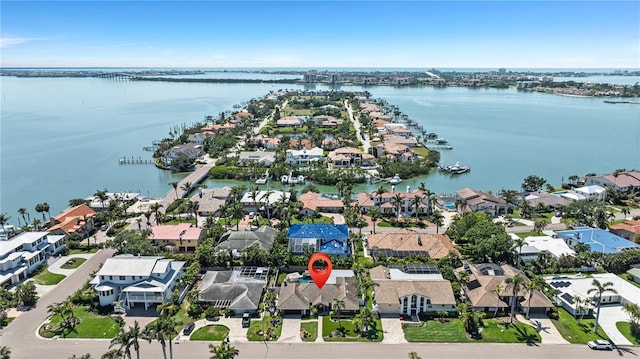 6129 Leeland St S, Saint Petersburg, FL 33715 - aerial view featuring a water view and a residential view