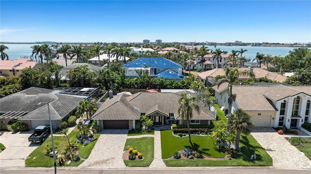 6129 Leeland St S, Saint Petersburg, FL 33715 - drone / aerial view with a residential view and a water view