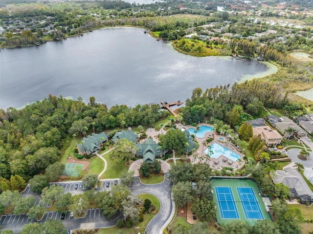7815 Blue Spring Dr, Land O Lakes, FL 34637 - drone / aerial view featuring a water view