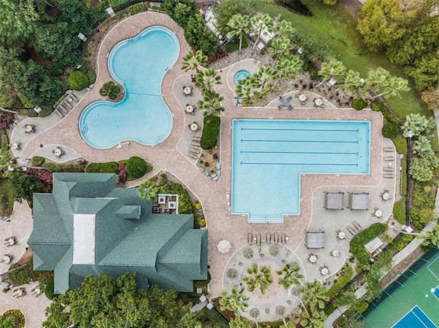 7815 Blue Spring Dr, Land O Lakes, FL 34637 - bird's eye view
