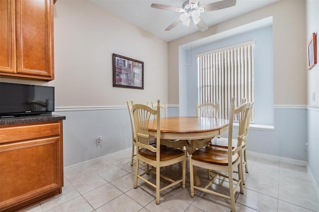 7815 Blue Spring Dr, Land O Lakes, FL 34637 - dining area featuring plenty of natural light, a ceiling fan, and light tile patterned floors
