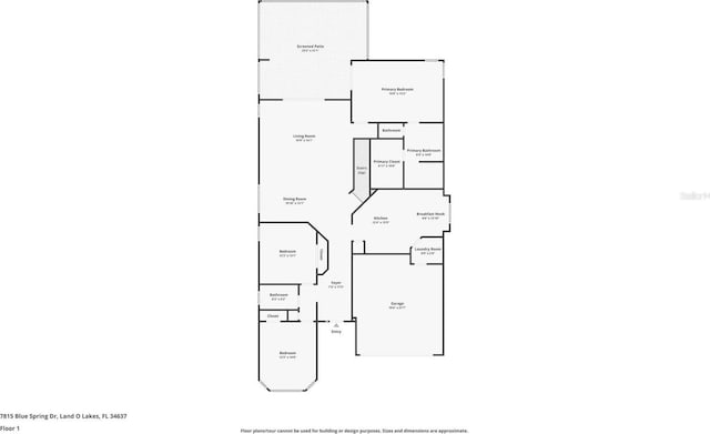 7815 Blue Spring Dr, Land O Lakes, FL 34637 - plan