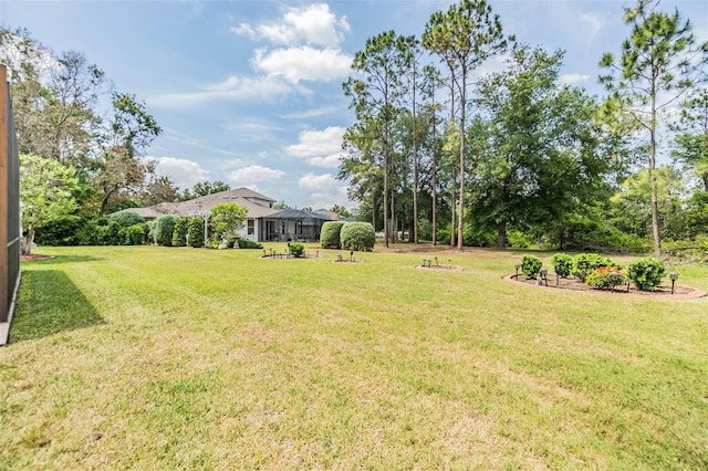7815 Blue Spring Dr, Land O Lakes, FL 34637 - view of yard featuring a lanai