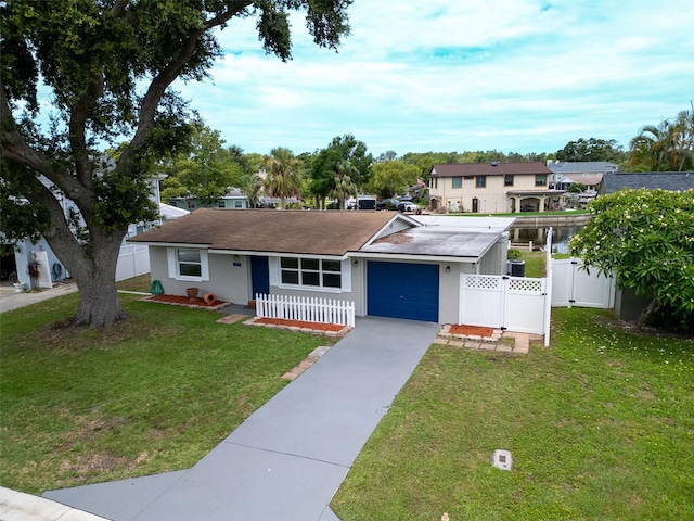 250 W Canal Dr, Palm Harbor, FL 34684 - view of front of house with an attached garage, concrete driveway, a gate, and covered porch