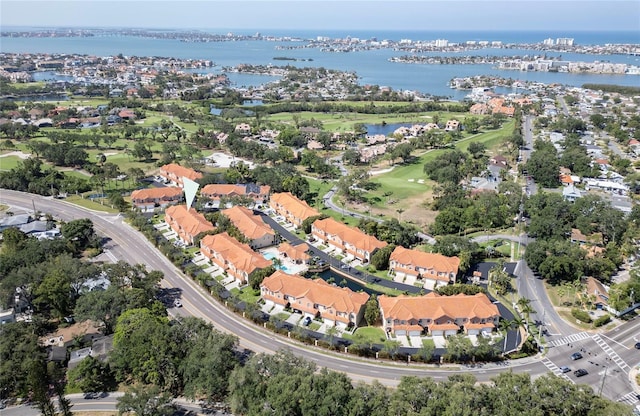 6303 Vista Verde Dr E, Gulfport, FL 33707 - bird's eye view with a water view, view of golf course, and a residential view