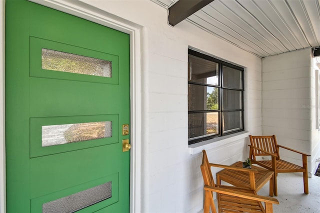 view of exterior entry