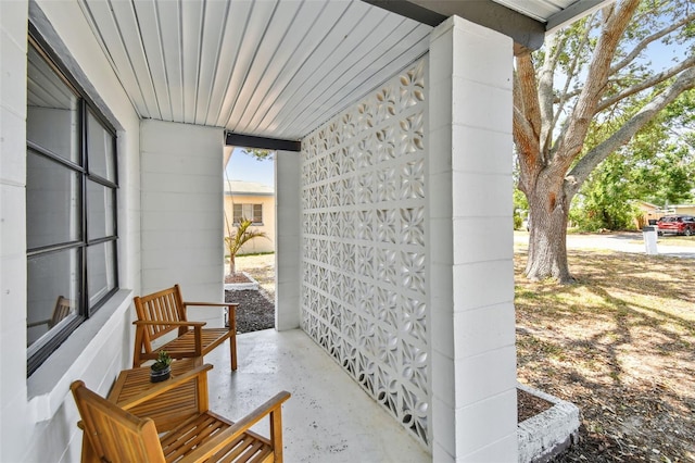 view of patio / terrace with a porch