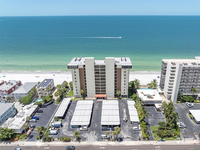15400 Gulf Blvd Unit 202, Madeira Beach, FL 33708 - aerial view with a water view and a view of the beach