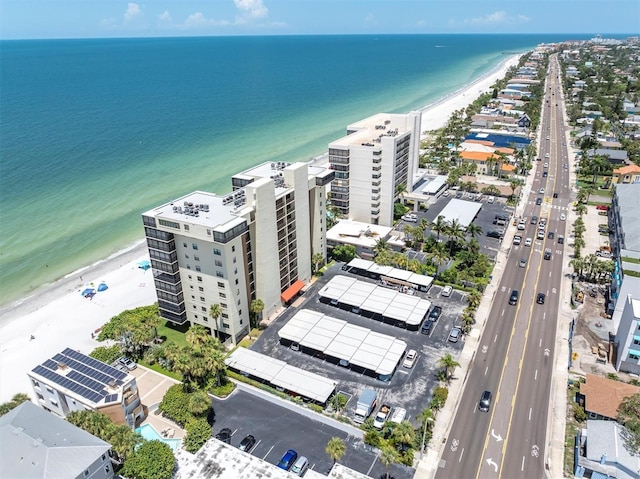 15400 Gulf Blvd Unit 202, Madeira Beach, FL 33708 - bird's eye view featuring a water view and a beach view