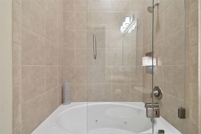 bathroom featuring a combined bath / shower with jetted tub