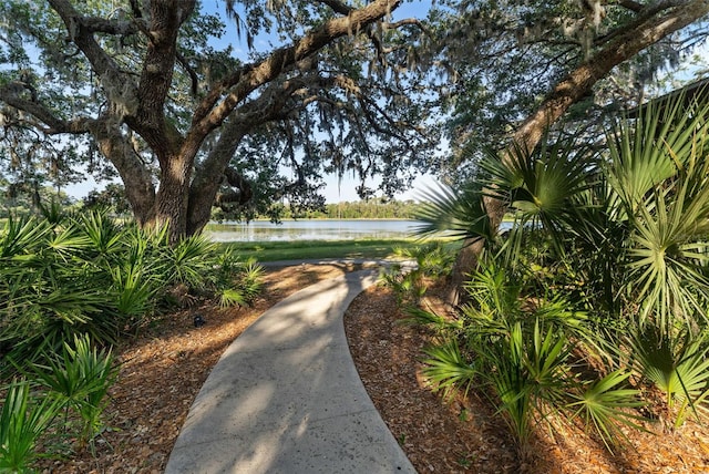 view of home's community featuring a water view