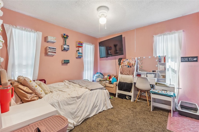 1309 Malone Ave, Spring Hill, FL 34606 - bedroom with carpet flooring and a textured ceiling