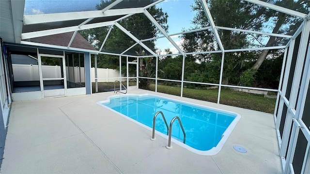 28818 Midnight Star Loop, Wesley Chapel, FL 33543 - view of pool featuring a patio area and a lanai
