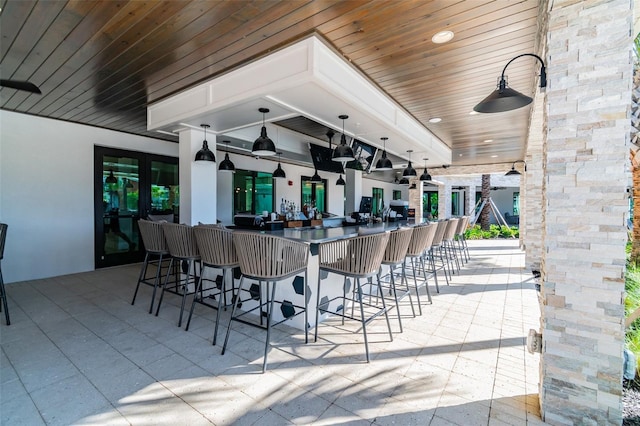 view of patio / terrace with outdoor wet bar