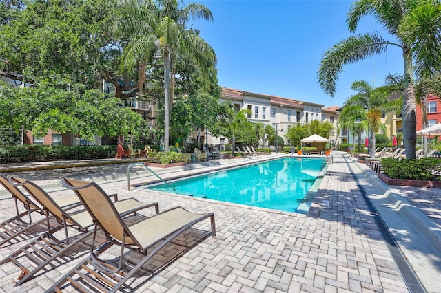pool featuring a patio