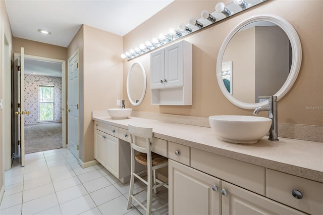 2704 Chambray Ln, Tampa, FL 33611 - full bath with tile patterned flooring and double vanity