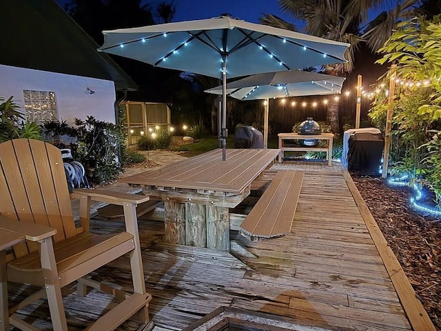 1004 Hollyberry Ct, Brandon, FL 33511 - deck at twilight with area for grilling