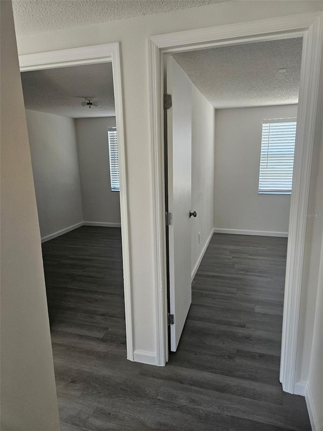 6241 Westport Dr, Port Richey, FL 34668 - hall with baseboards, wood finished floors, and a textured ceiling