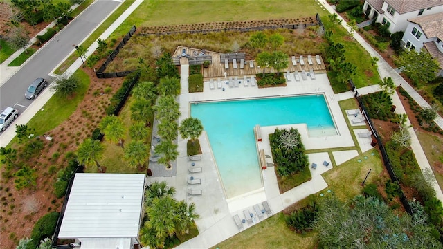 4975 Night Star Trl, Odessa, FL 33556 - aerial view of a pool area