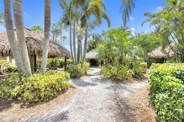 view of community with a gazebo