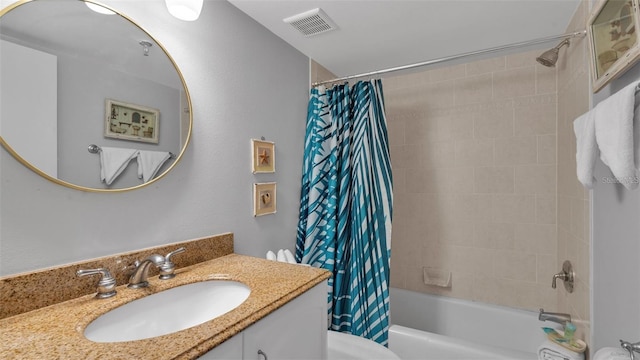 13720 Gulf Blvd Unit 305, Madeira Beach, FL 33708 - full bath featuring toilet, shower / bath combo, visible vents, and vanity