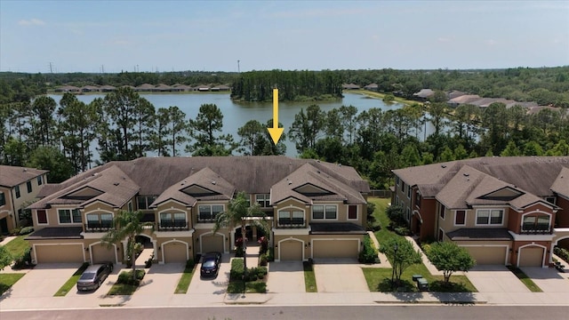 11442 Crowned Sparrow Ln, Tampa, FL 33626 - aerial view featuring a residential view and a water view