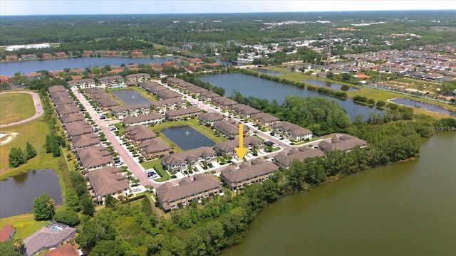 11442 Crowned Sparrow Ln, Tampa, FL 33626 - aerial view with a residential view and a water view