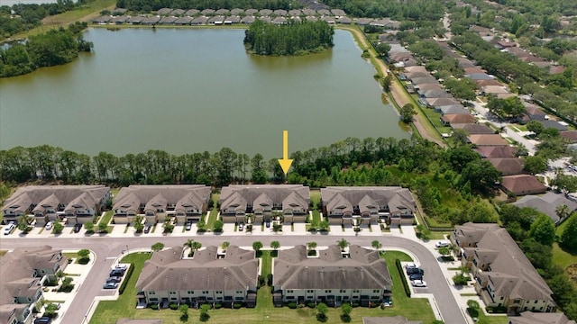 11442 Crowned Sparrow Ln, Tampa, FL 33626 - aerial view with a water view and a residential view