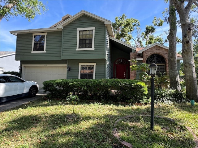 view of front facade with an attached garage