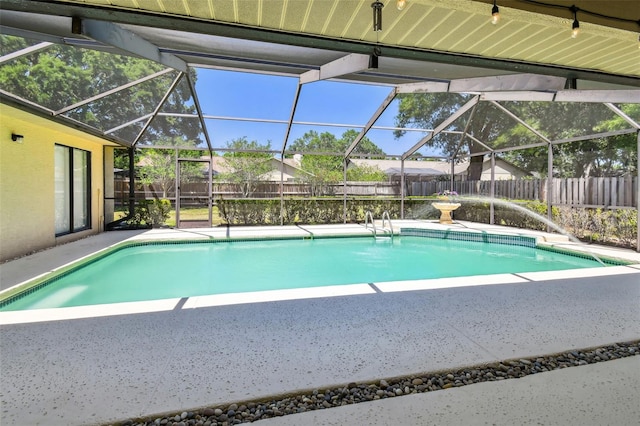 2914 Timber Knoll Dr, Valrico, FL 33596 - view of pool featuring a fenced backyard, a patio area, and a lanai