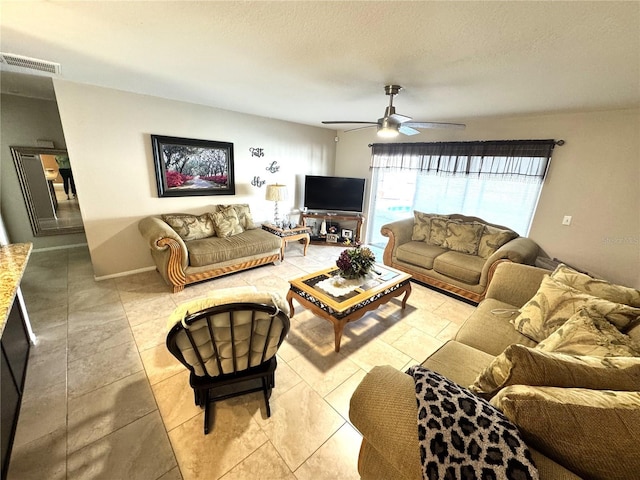 13924 Pathfinder Dr, Tampa, FL 33625 - living room with ceiling fan
