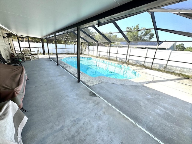 13924 Pathfinder Dr, Tampa, FL 33625 - view of pool featuring a fenced backyard, a patio, and a lanai