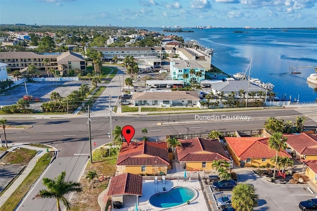 2600 N Paula Dr Unit 2B, Dunedin, FL 34698 - bird's eye view of a large body of water and a pool area
