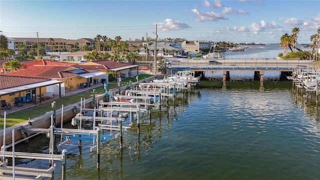 2600 N Paula Dr Unit 2B, Dunedin, FL 34698 - dock with boat lift and a water view