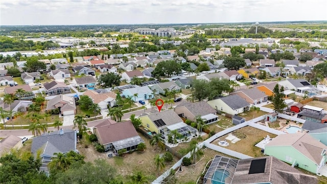 aerial view of residential area