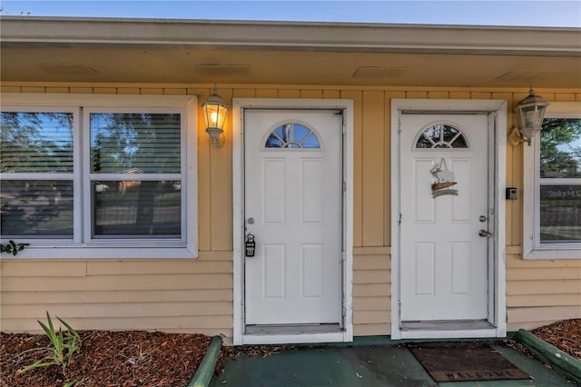 view of doorway to property