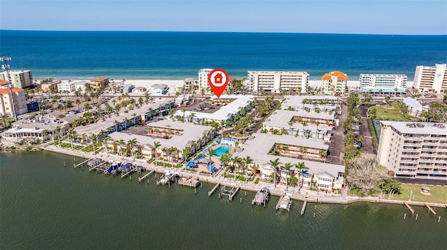 19417 Gulf Blvd Unit E217, Indian Rocks Beach, FL 33785 - drone / aerial view with a water view
