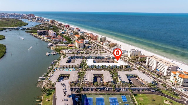 19417 Gulf Blvd Unit E217, Indian Rocks Beach, FL 33785 - aerial view with a water view