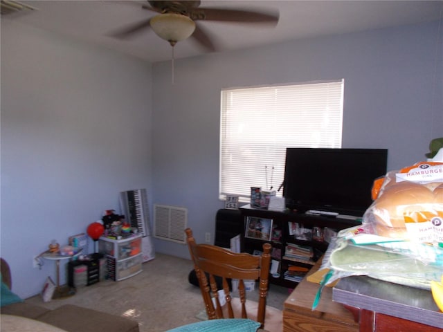 433 73rd Ave N, Saint Petersburg, FL 33702 - carpeted bedroom featuring a ceiling fan and visible vents